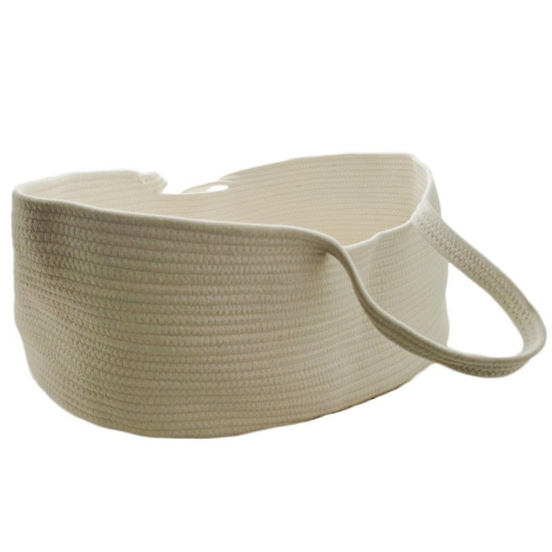 Woven Cotton Portable Moses Basket Baby Bassinet