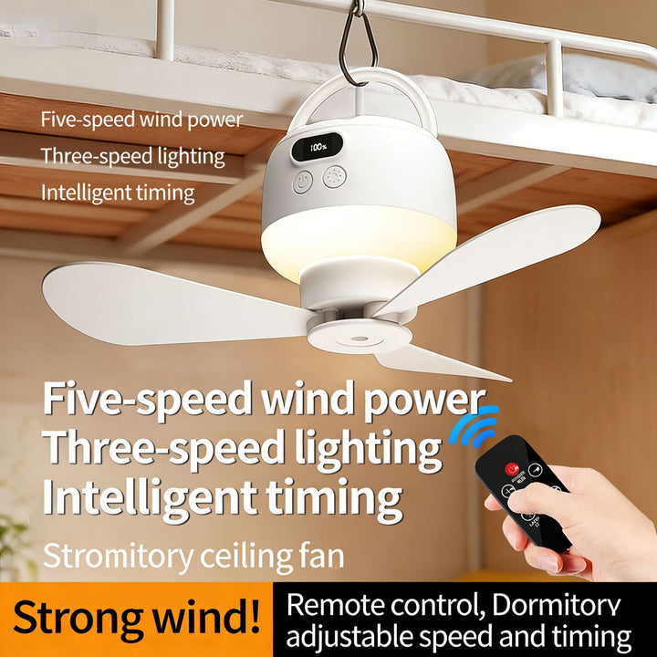 Unisex ceiling fan with integrated LED lighting Stornfield