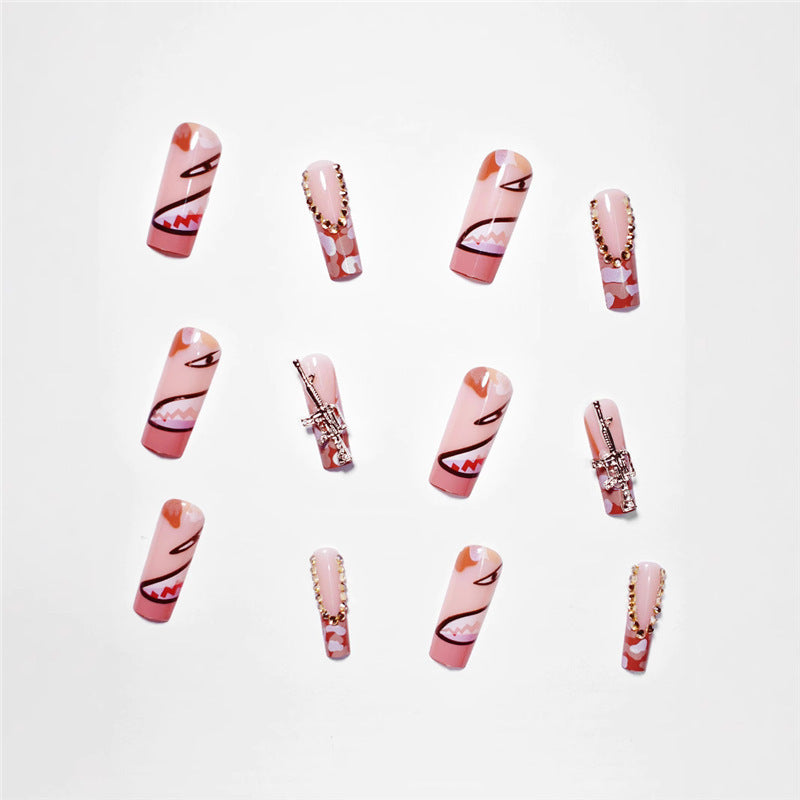 Artistic Decorative Press-On Nail Extensions Stornfield