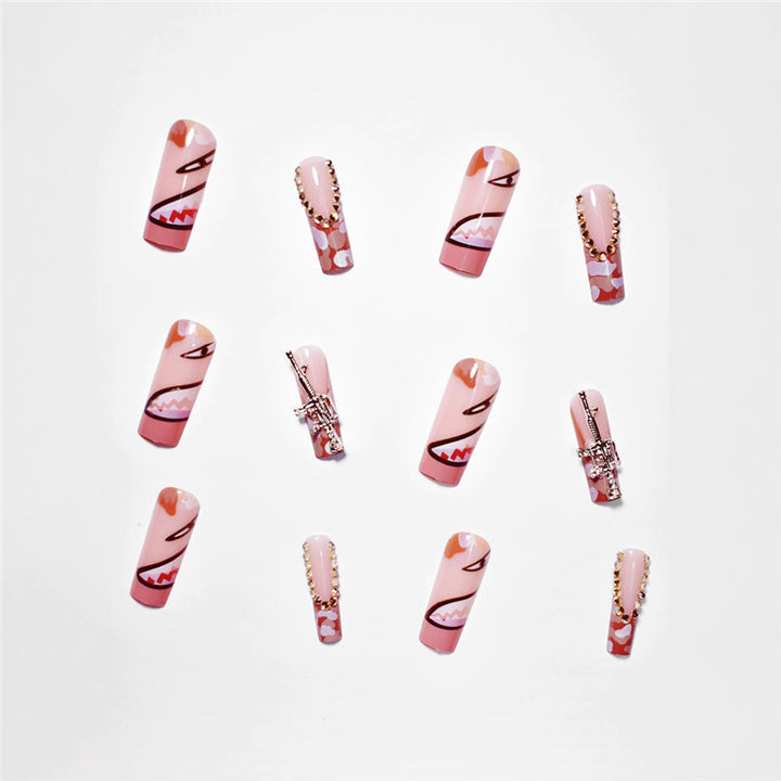 Artistic Decorative Press-On Nail Extensions Stornfield