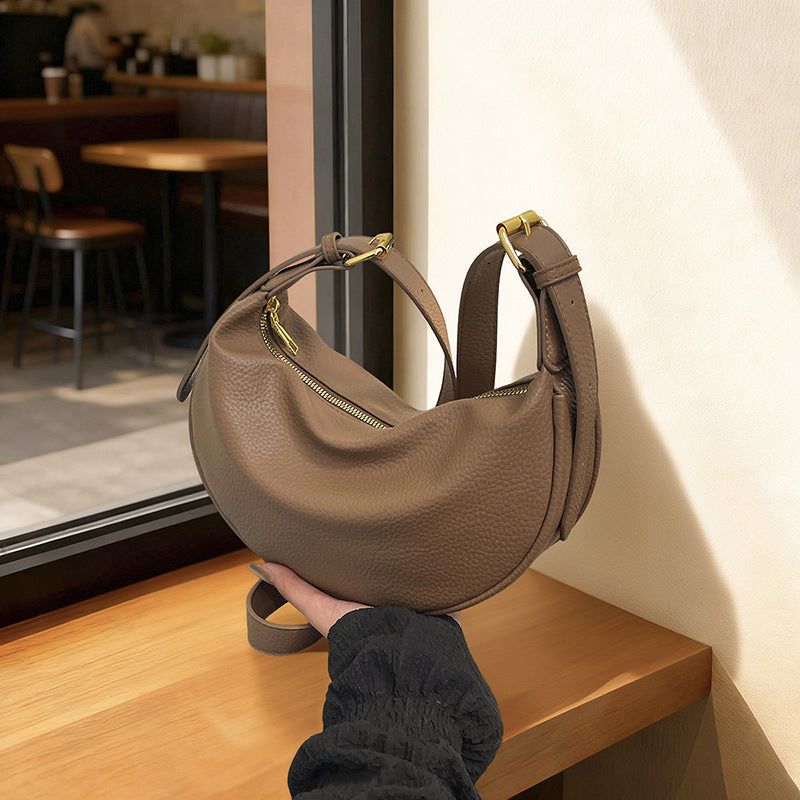 Textured Leather Sling Bag