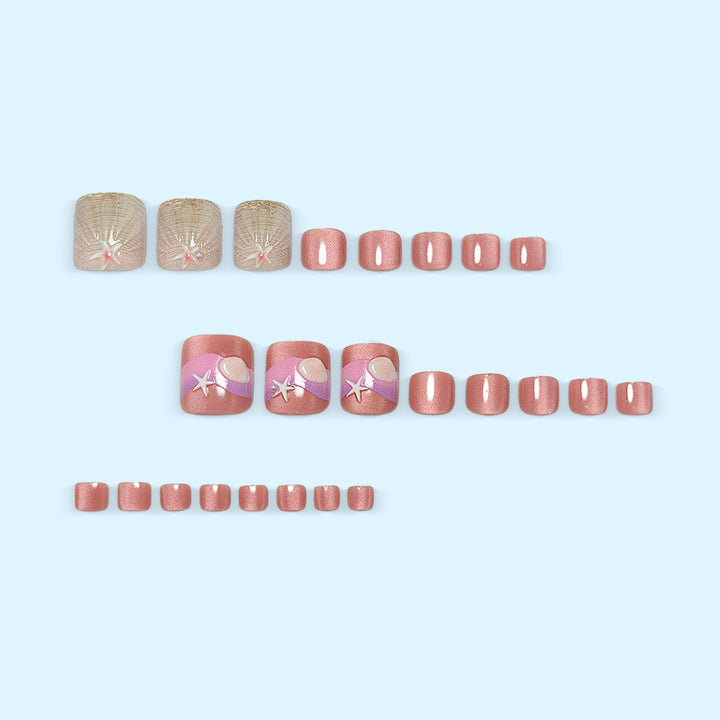 Nail art set with maritime motifs and glitter accents Stornfield