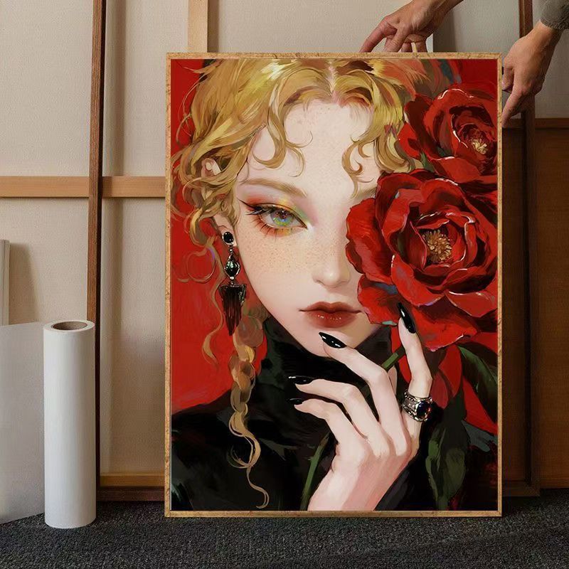 Contemporary Floral Portrait Canvas Art Stornfield