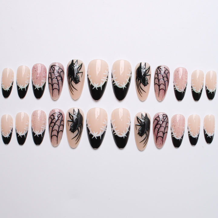 Creative spider design artificial nails Stornfield