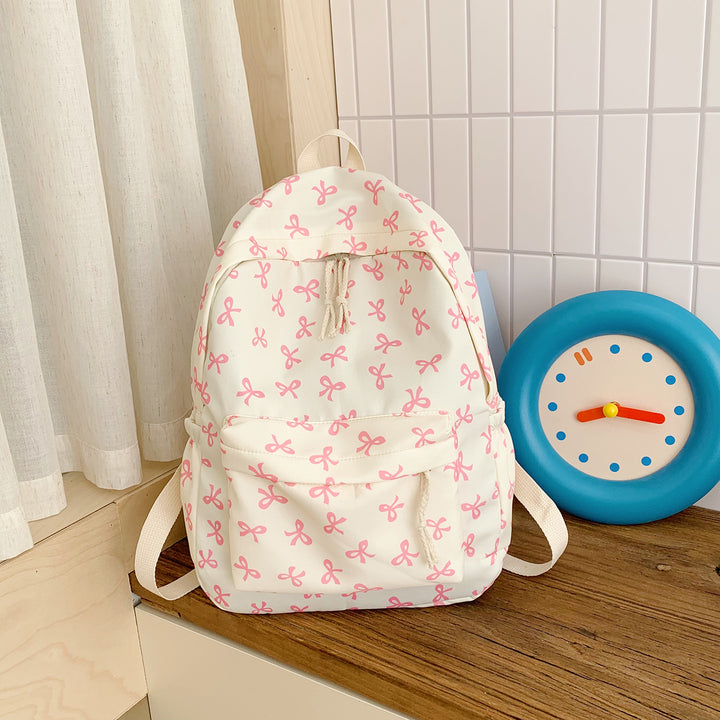 Backpack with Creative Bow Motif and Thoughtful Storage Spaces Stornfield