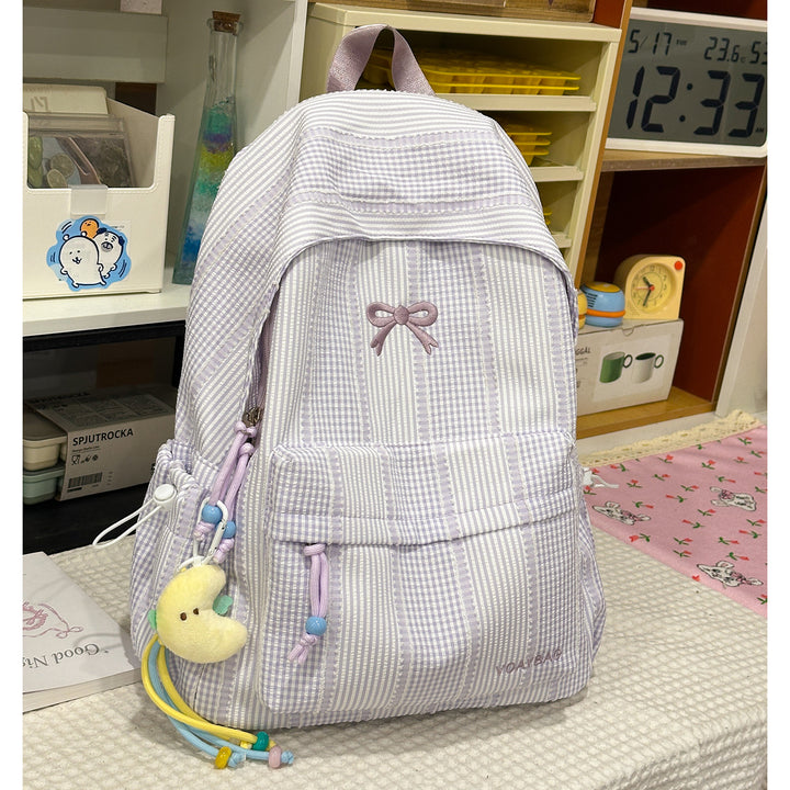 Cute Checked Patterned School Backpack Stornfield
