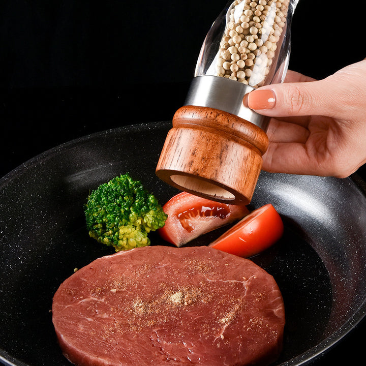 High-quality wood and glass pepper mill Stornfield