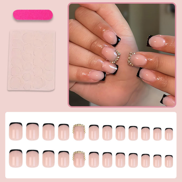 Luxury Acrylic Nail Set with Glitter and Detailed Designs Stornfield