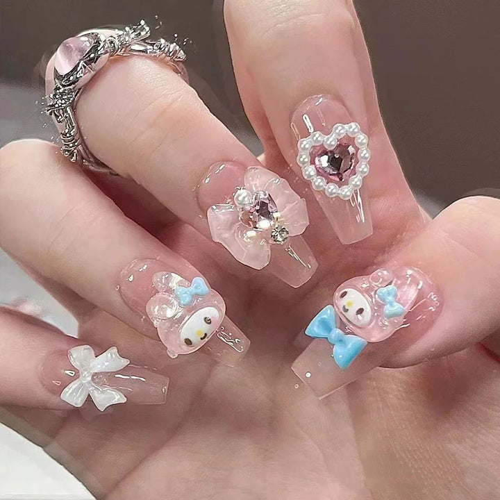 Advanced Glitter-Enhanced Press-On Nail Set Stornfield