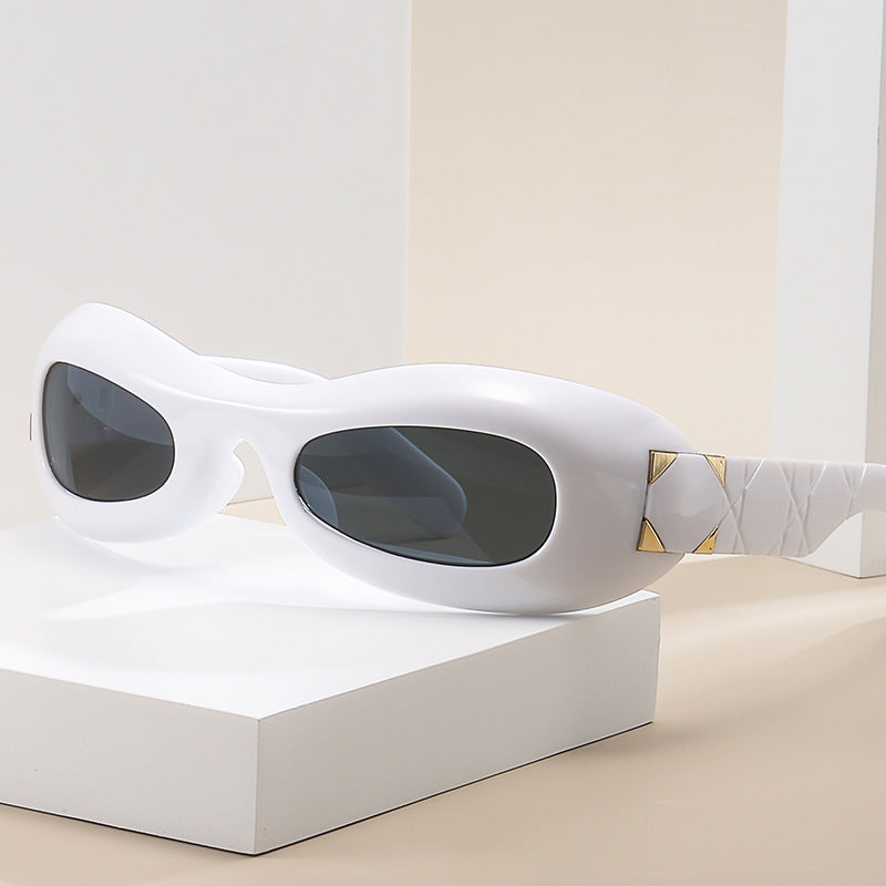Women's futuristic designer sunglasses with innovative Stornfield frame