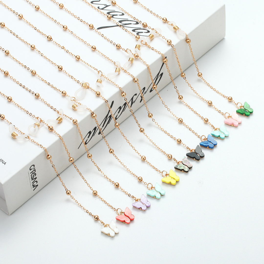Glasses chain with butterfly pendants Stornfield