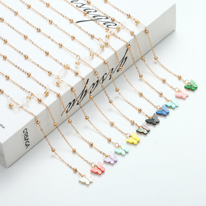 Glasses chain with butterfly pendants Stornfield