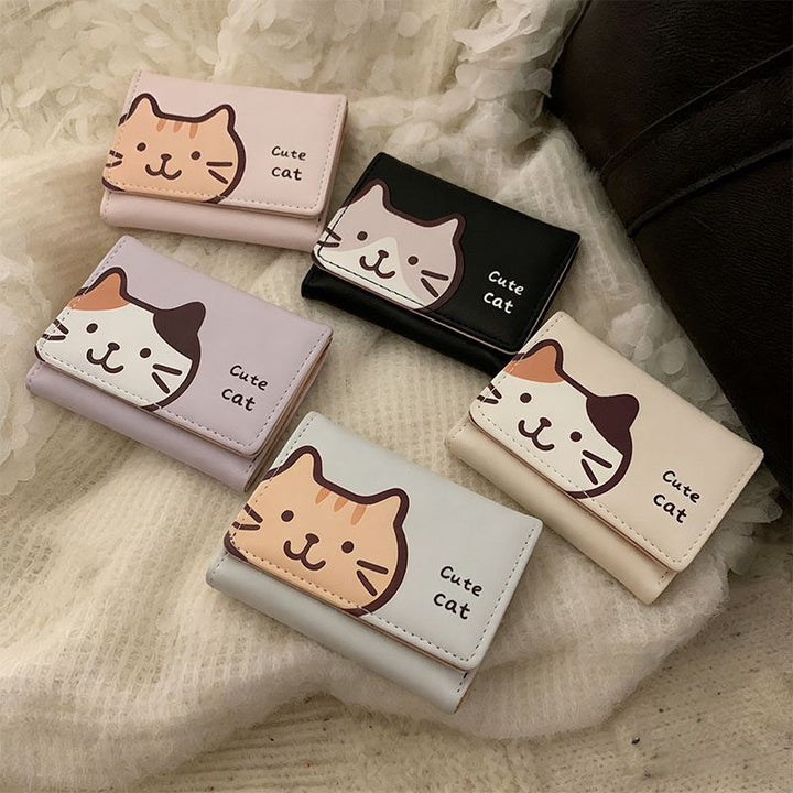 Cute Cat-Themed Card Case