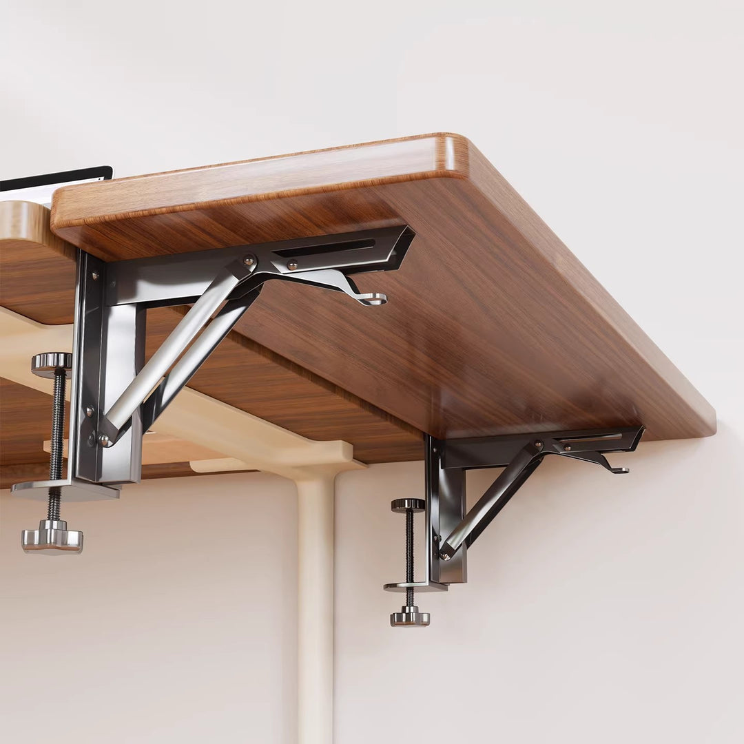 Heavy-Duty Folding Clamp-On Under-Desk Support Brackets
