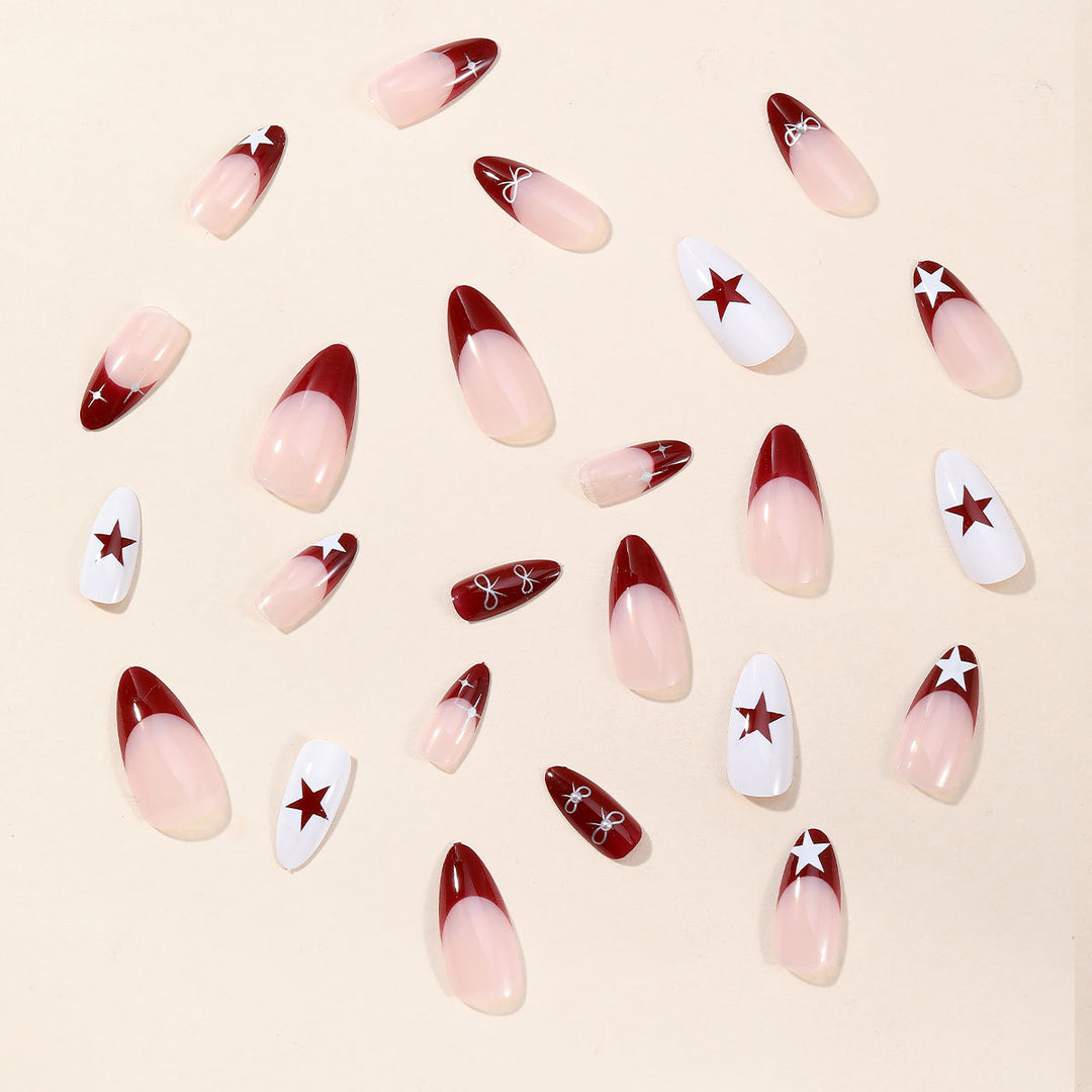 Glamorous Star-Accent Nail Art Extensions Stornfield