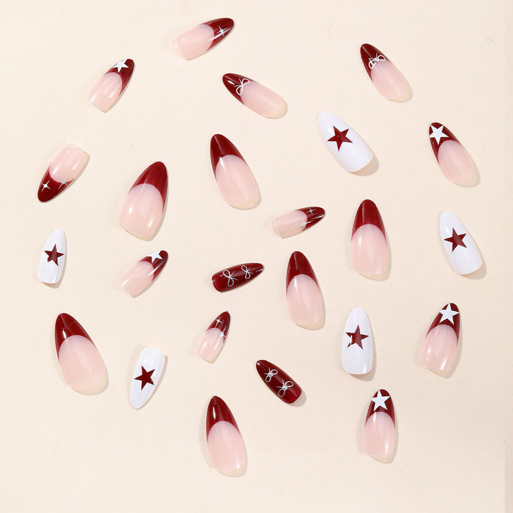 Glamorous Star-Accent Nail Art Extensions Stornfield
