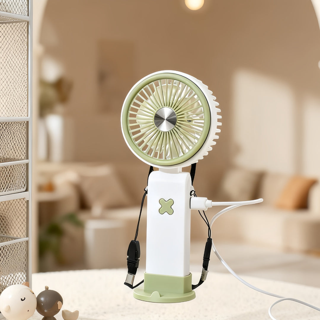 Ladies Portable Hand Fan with Flexible Design and USB Connection Stornfield