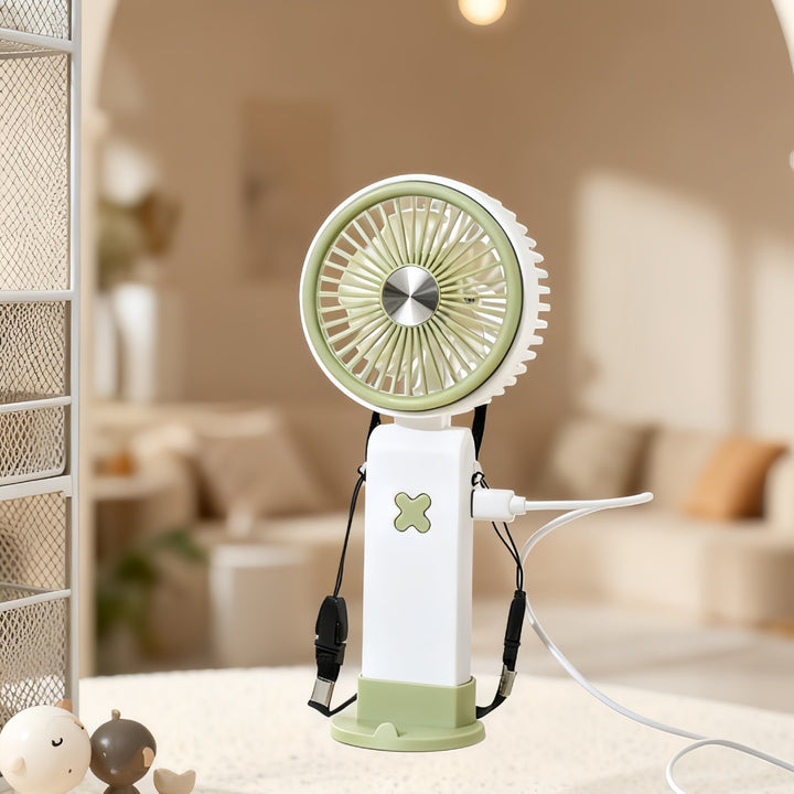 Ladies Portable Hand Fan with Flexible Design and USB Connection Stornfield