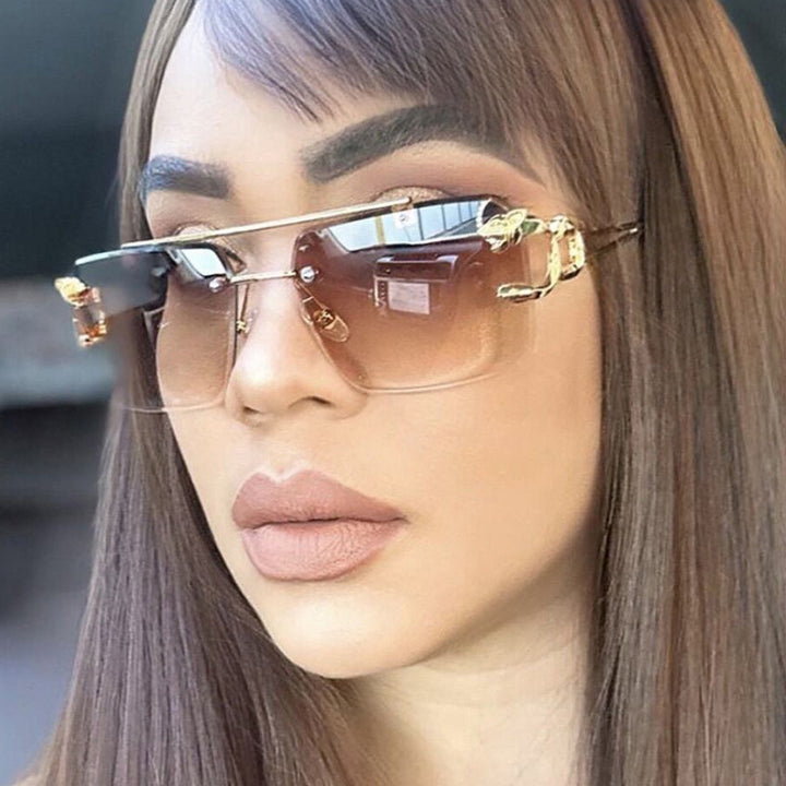 Women's square sunglasses with elegant decorative details Stornfield