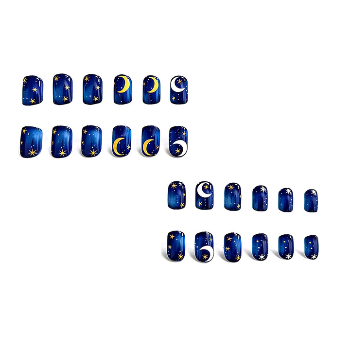 Artistic Celestial Nail Art Enhancements Stornfield