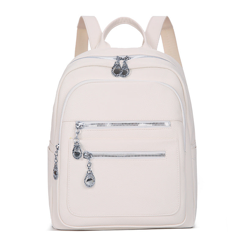 Stylish Multi-Pocket Leather Backpack Stornfield