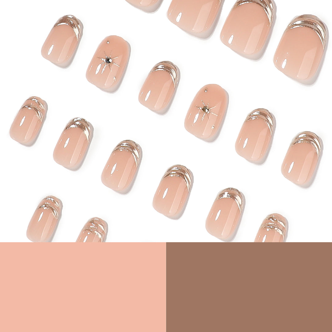 Glamorous nail extensions with elegant metallic accents Stornfield