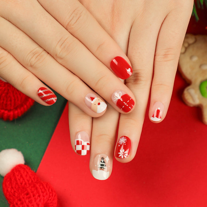 Artful Nail Extensions with Glitter and Rhinestone Embellishments Stornfield