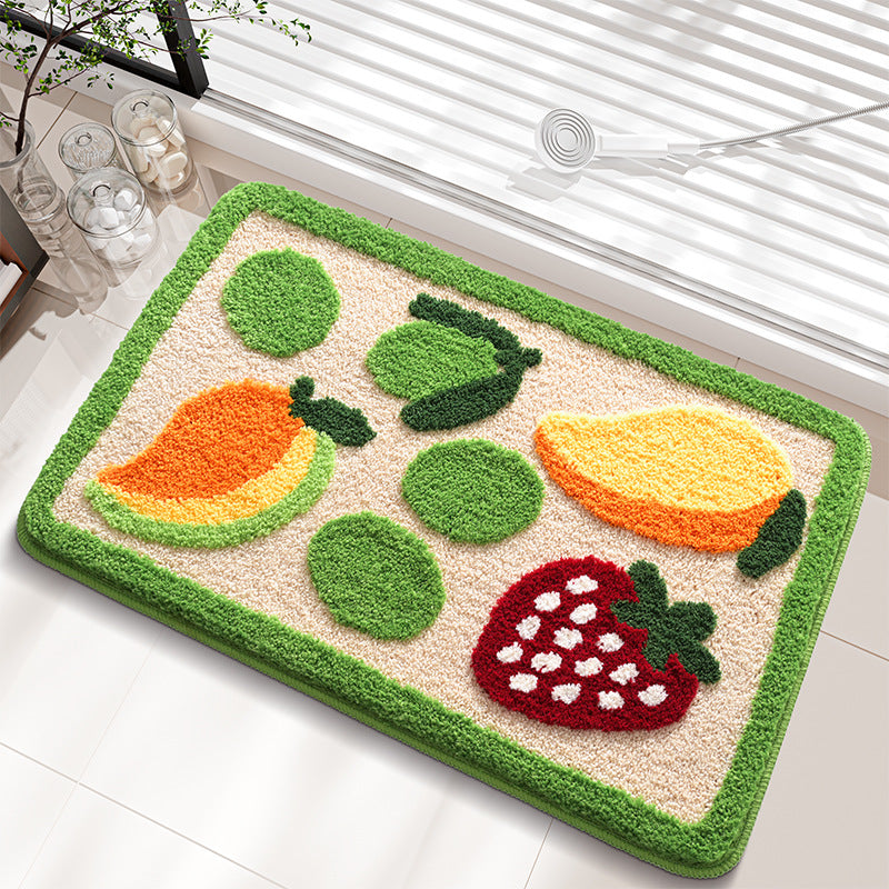 Fruit-Themed Plush Bath Mat