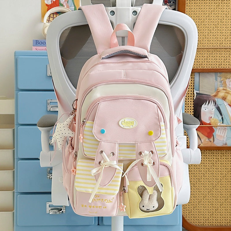 Playful Bunny-Ear Print Backpack Stornfield