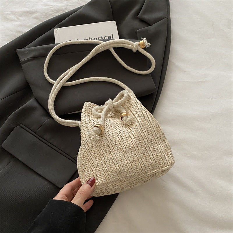 Bohemian Straw Bucket Bag Stornfield
