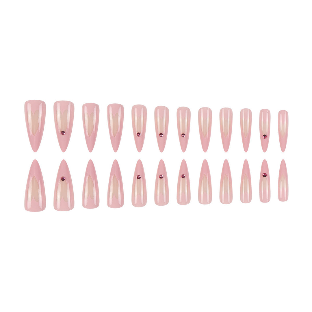 Heart-Designed Stiletto Press-On Nails Stornfield