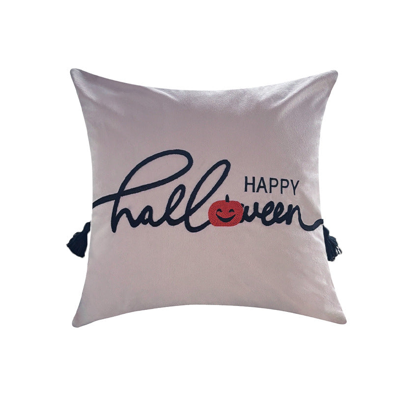Decorative Halloween pillow with inscription