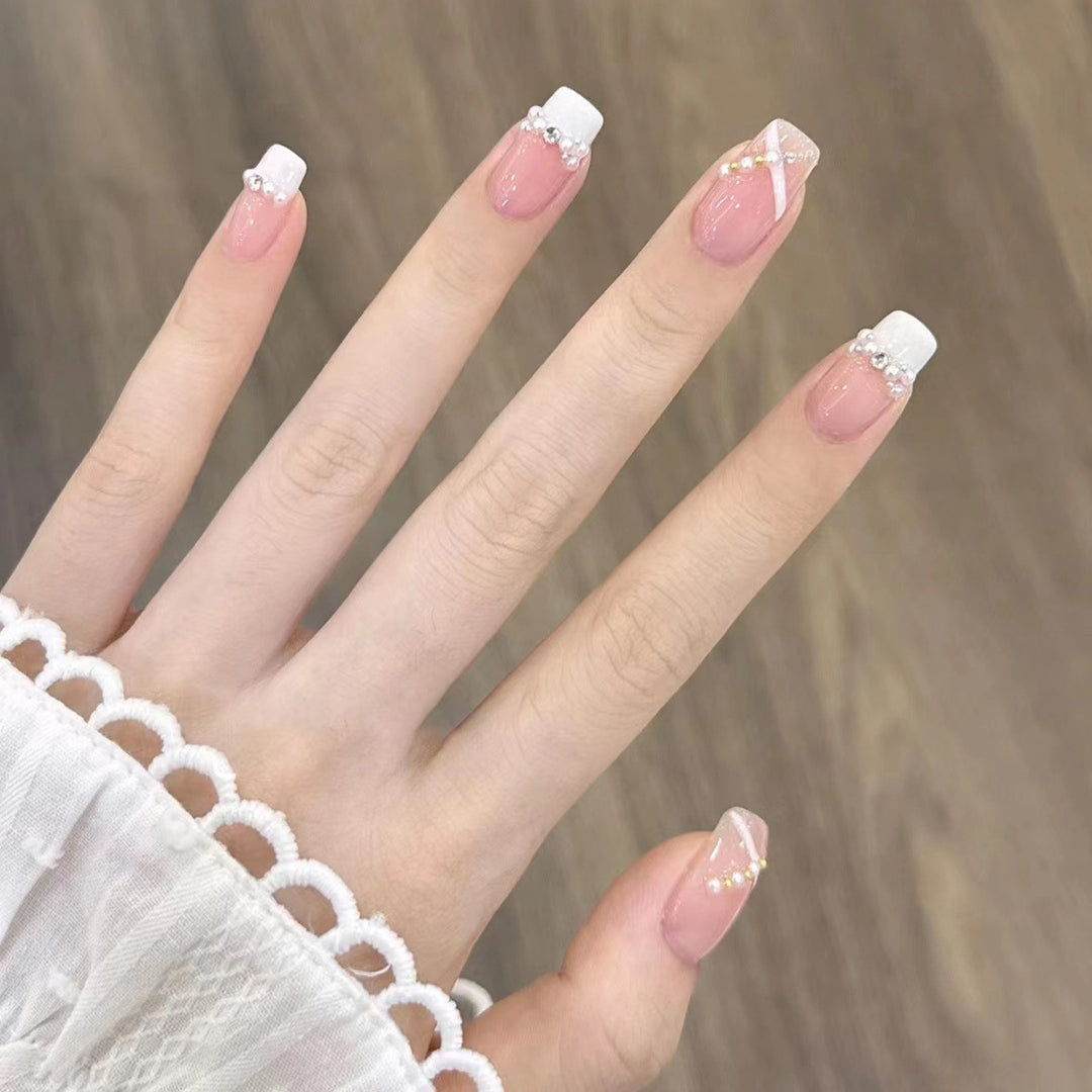 Artistic Nail Extensions with Flower Design Stornfield