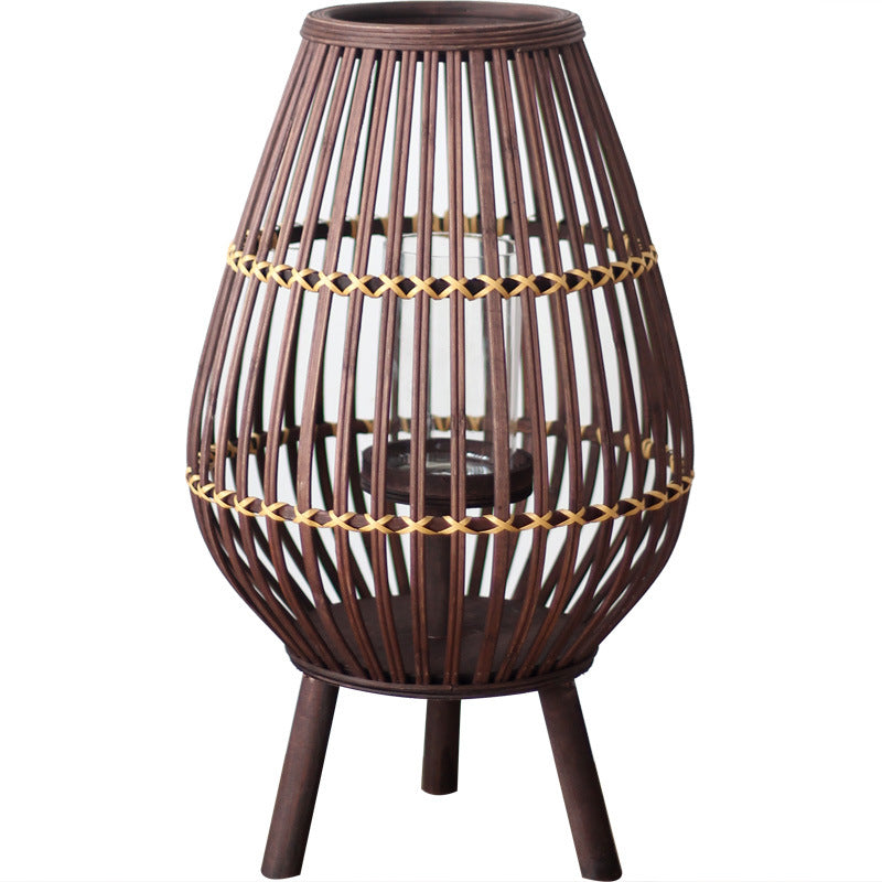Rustic Rattan Lantern Stornfield