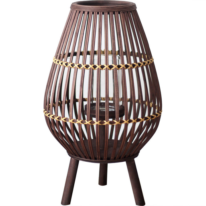 Rustic Rattan Lantern Stornfield