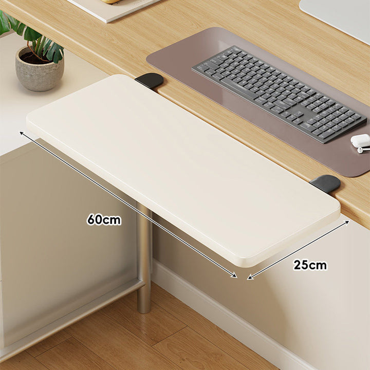 Under-Desk Sliding Keyboard Tray and Desk Extender with Smooth Glide Mount