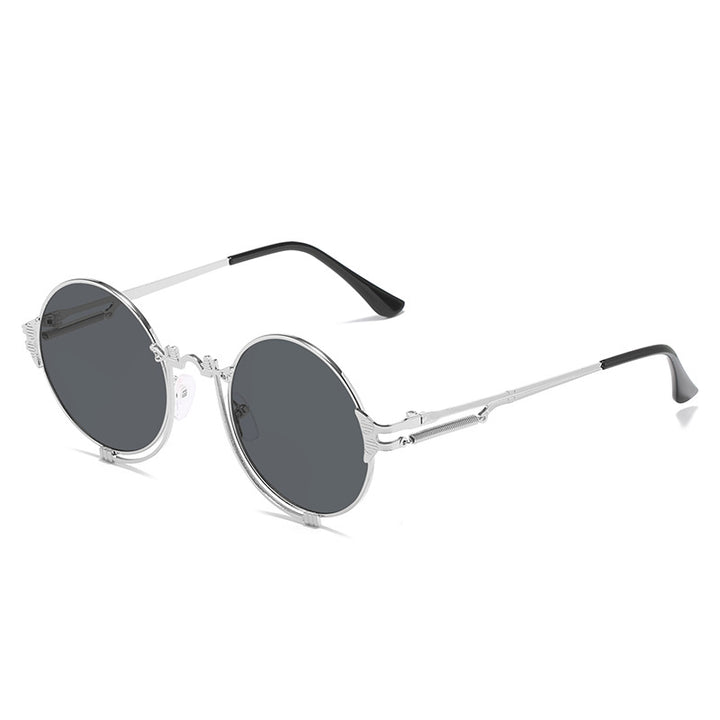 Women's stylish round metal sunglasses with artistic designs Stornfield