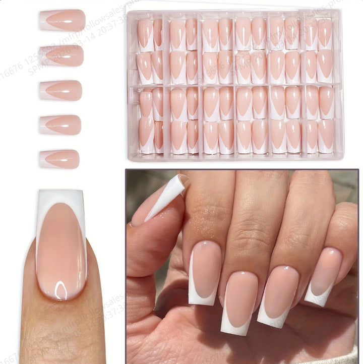 Stylish French Tip Press-On Nail Set Stornfield
