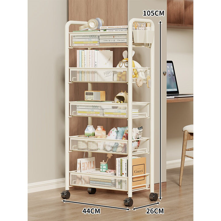 Multi-Tier Mesh Rolling Storage Cart