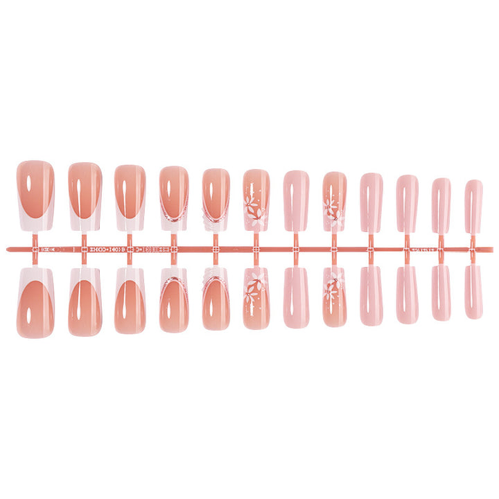Decorative Press-On Nail Art Set with Floral Designs Stornfield