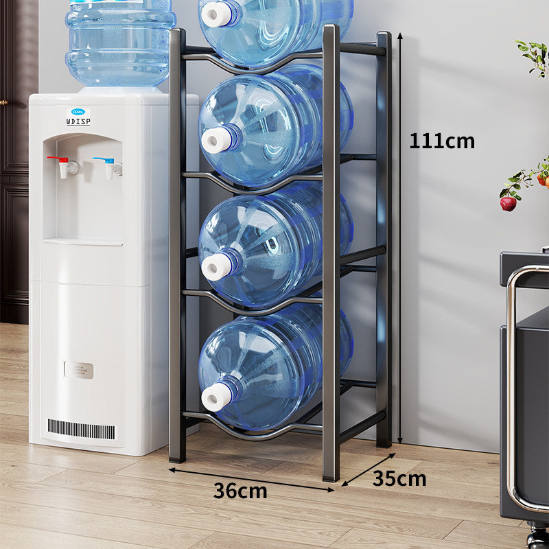 Three-Tier Vertical Water Jug Storage Rack Steel Frame Organizer for Large Bottles