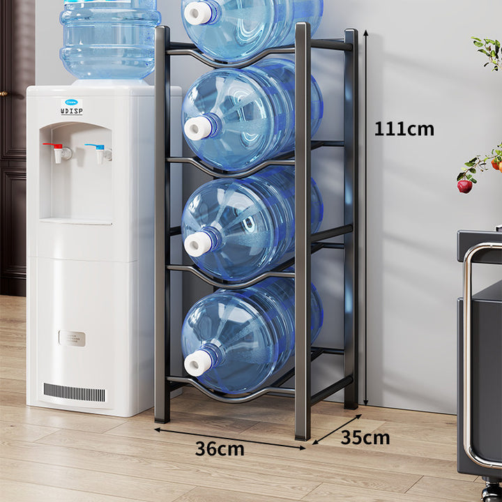 Three-Tier Vertical Water Jug Storage Rack Steel Frame Organizer for Large Bottles