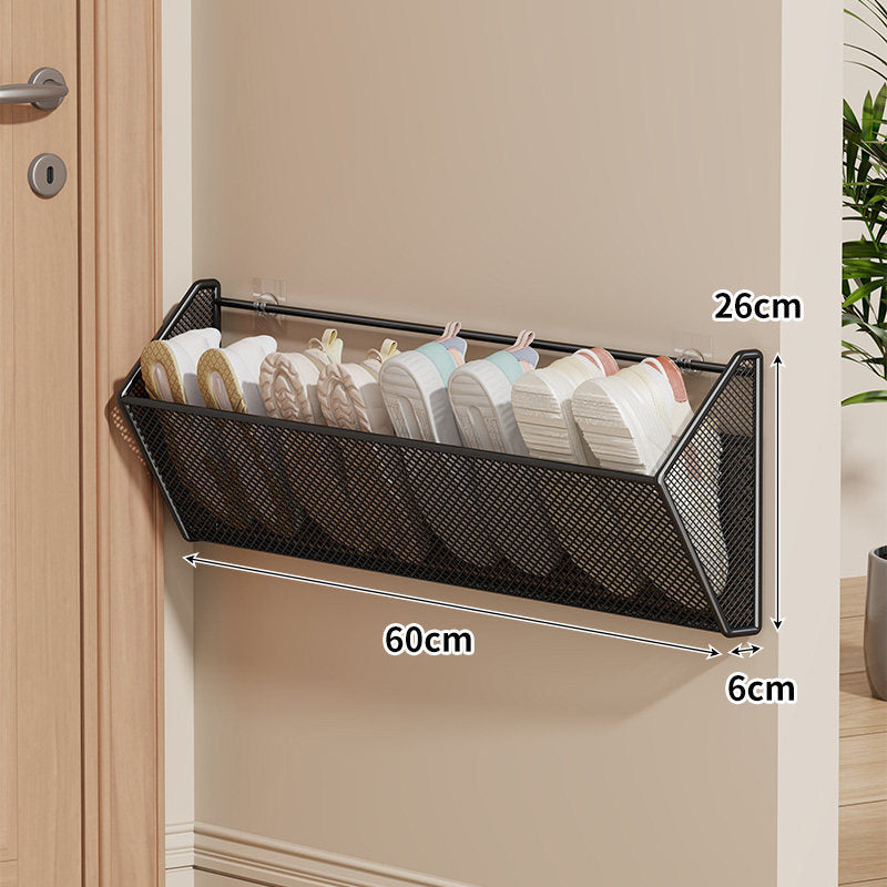 Wall-Mounted Mesh Shoe Organizer