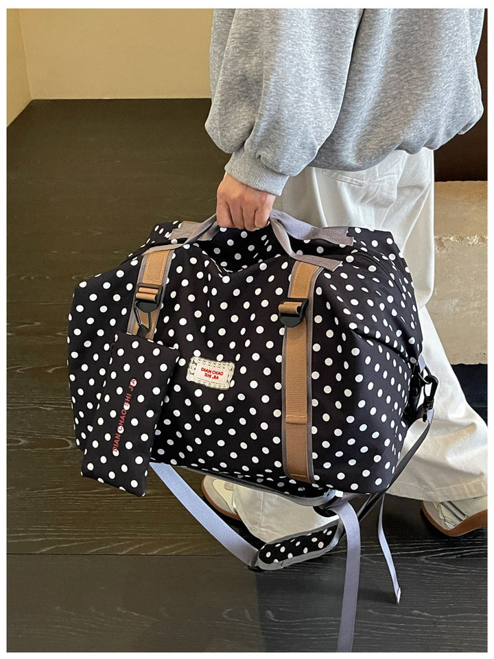 Stylish Polka Dot Travel Duffle