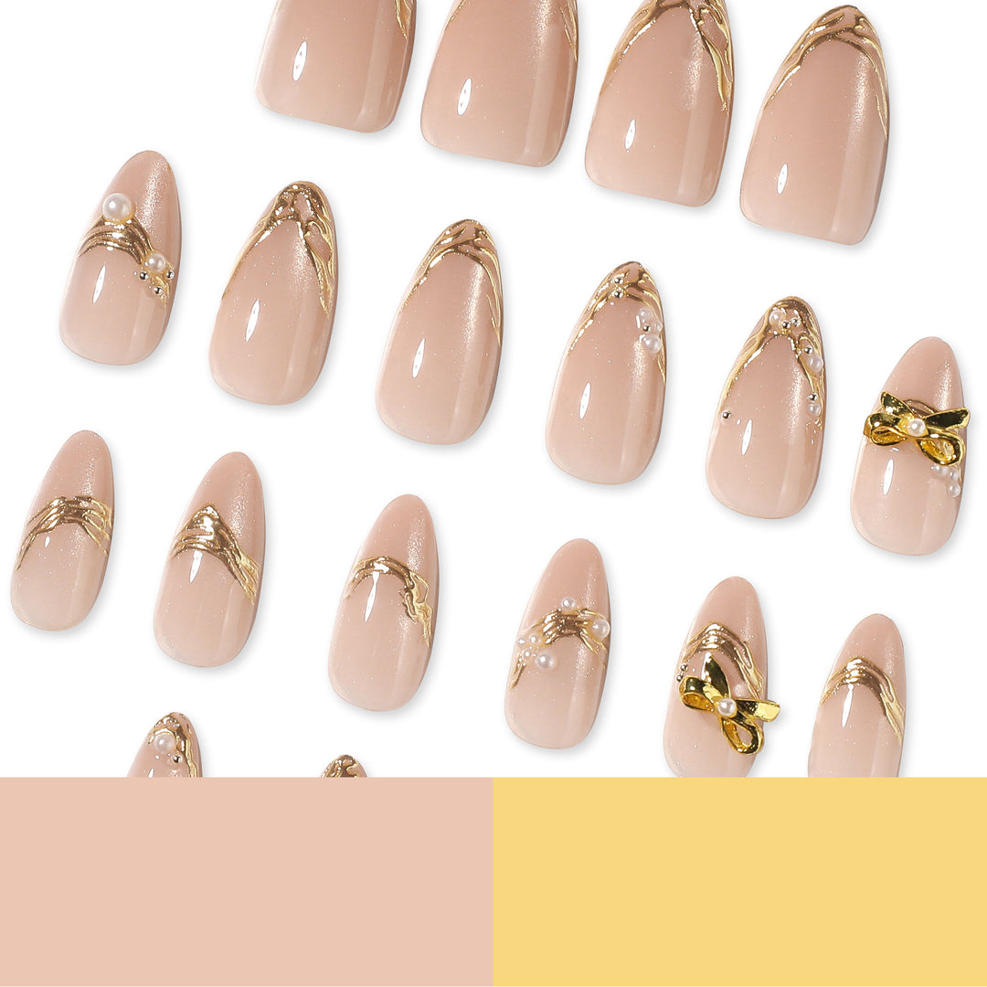 Glamorous nail art with gold accents Stornfield