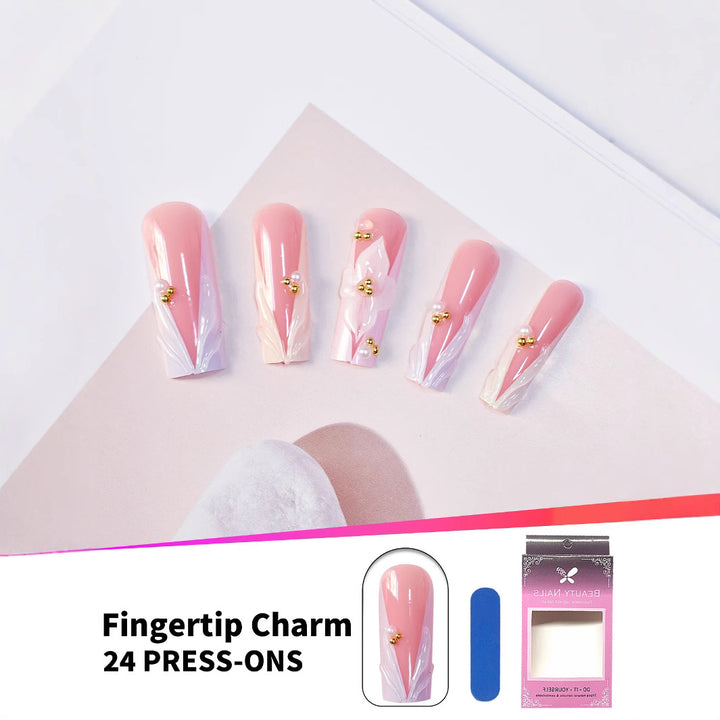 Floral Design Press-On Nails Stornfield