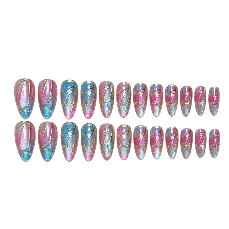 Artificial nails in elegant design with floral watercolor motif Stornfield