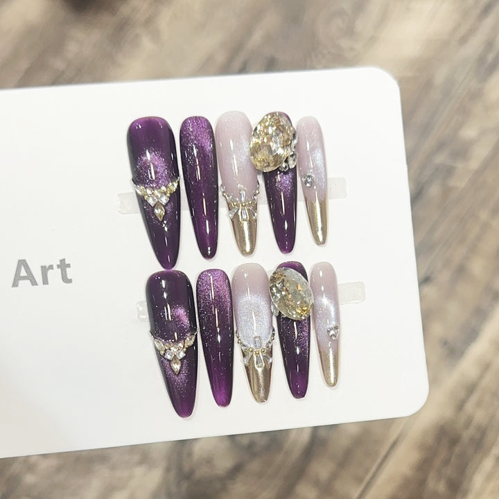 Glamorous Long Stiletto Press-On Nail Set