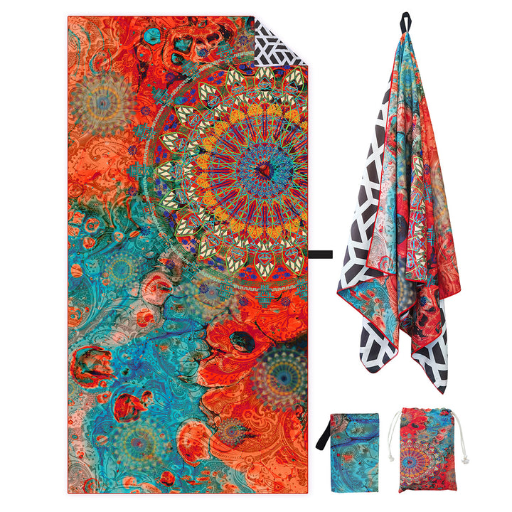 Beach towel with creative mandala design Stornfield
