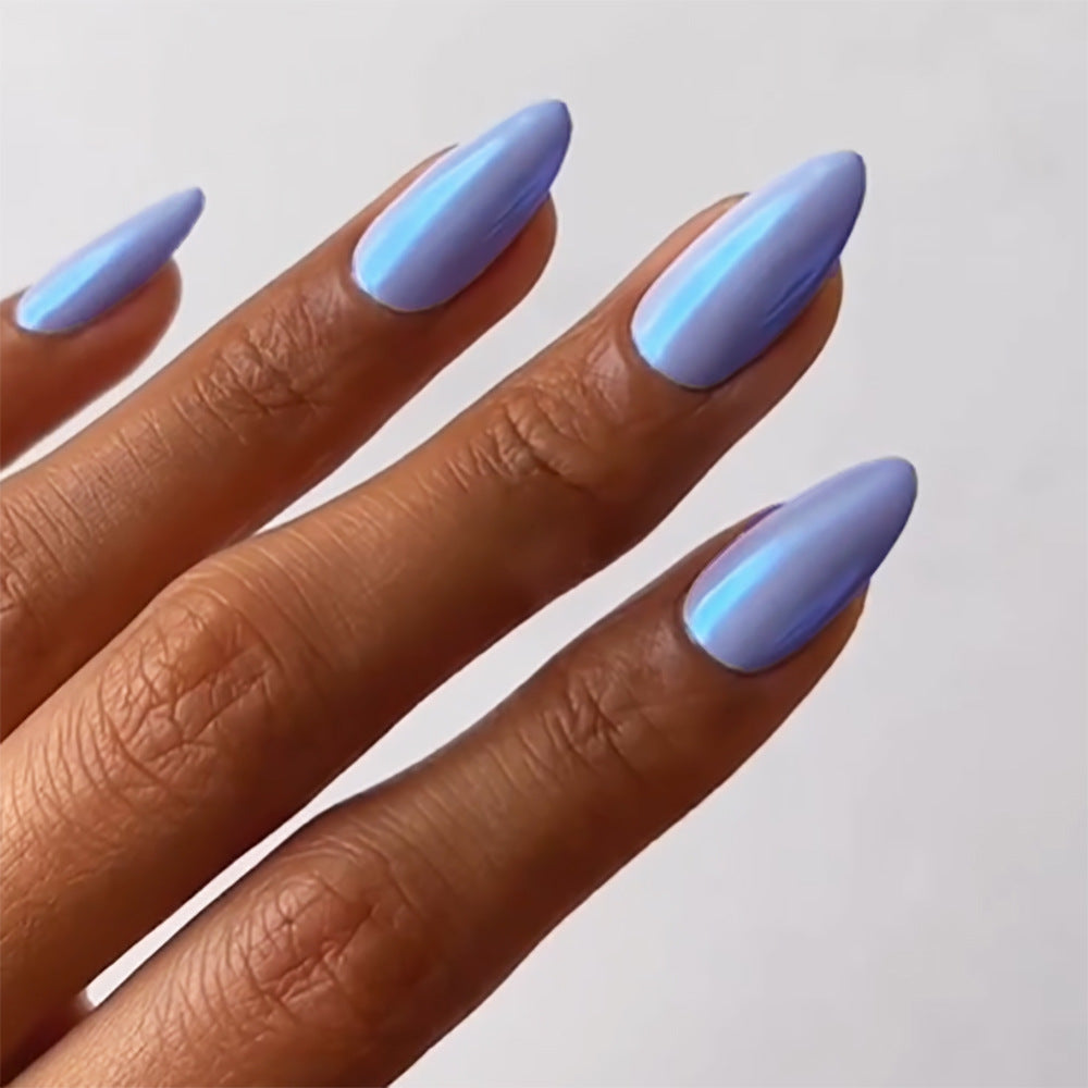 Elegant Glossy Almond-Shaped Press-On Nails Stornfield